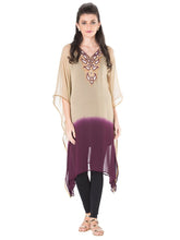 Two-Tone Beige Poncho