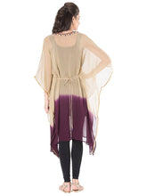 Two-Tone Beige Poncho