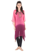 Two-Tone Pink Poncho