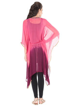 Two-Tone Pink Poncho