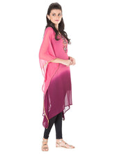 Two-Tone Pink Poncho