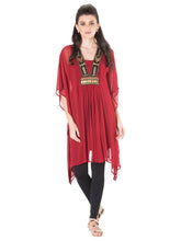 Maroon Georgette Kaftan