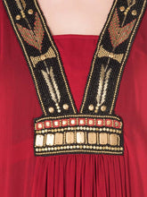 Maroon Georgette Kaftan