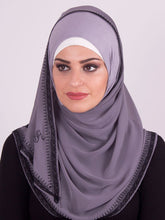 Studded Lace Border Instant Hijab