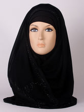 Studded Lace Border Instant Hijab