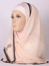Studded Lace Border Instant Hijab