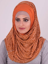 Printed Knitted Instant Hijab