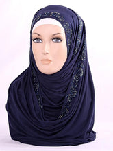 Stone Bordered Jersey Hijab