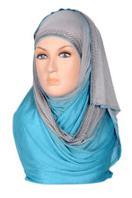 Ombre Stretch With Stone Border Hijab
