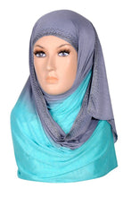 Ombre Stretch With Stone Border Hijab