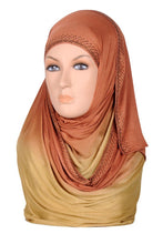 Ombre Stretch With Stone Border Hijab