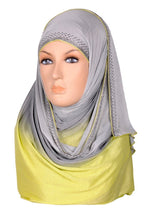 Ombre Stretch With Stone Border Hijab
