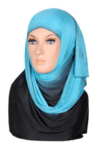 Ombre Stretch With Stone Border Hijab