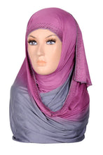 Ombre Stretch With Stone Border Hijab