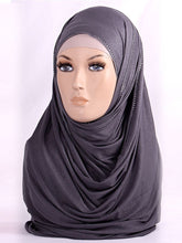 Sleek Crystal Border Jersey Hijab