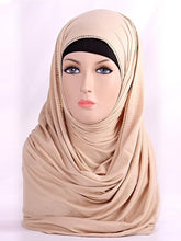 Sleek Crystal Border Jersey Hijab
