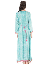 Printed Blue Kaftan-S16JBCAALNVF119
