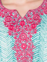 Printed Blue Kaftan-S16JBCAALNVF119