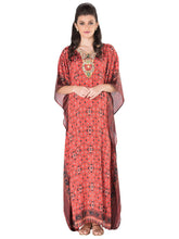 Orange Printed Poncho