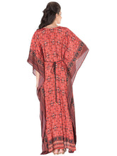 Orange Printed Poncho