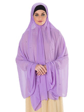 Stone Studded Chiffon Scarf