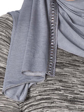 Square Studded Border Knitted Hijab